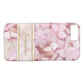 parisian Style Blush Pink Hydrangea Glitter Case-Mate iPhone Case (Achterkant (Horizontaal))