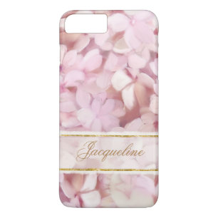 parisian Style Blush Pink Hydrangea Glitter Case-Mate iPhone Case