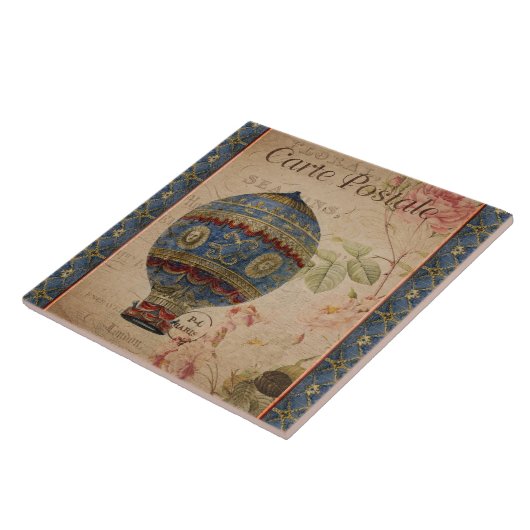 parisian tegel voor heteluchtballonnen tegeltje (Zijkant)