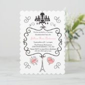 Parisian Thaise - Uitnodiging Bachelorette-partij (Staand voorkant)