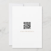 Parisian Thee Party QR Code Bruiloftsfeest Kaart (Achterkant)