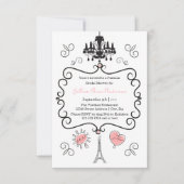 Parisian Thema - 3x5 Bridal Shower Uitnodiging (Voorkant)