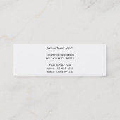 Parisian Theme Eiffel Tower Travel Agent Skinny Mini Visitekaartje (Achterkant)