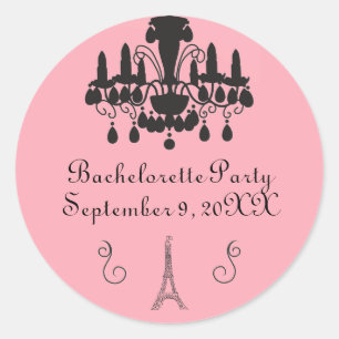 Parisian Thormed Bachelorette Party - Circle Stick Ronde Sticker