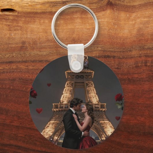 Parisian Valentines Day Sleutelhanger (Achterkant)