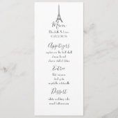 Parisian Wedding Menu (Voorkant)