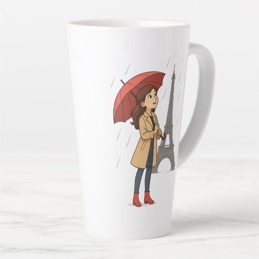 Parisian Wonder" – Dziewczyna z parasolką pod Wież Latte Mok (Rechterhoek)