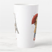 Parisian Wonder" – Dziewczyna z parasolką pod Wież Latte Mok (Voorkant)