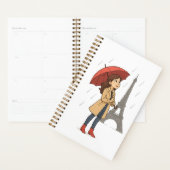 Parisian Wonder" – Dziewczyna z parasolką pod Wież Planner (Display)