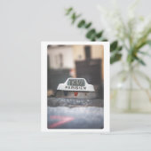 Parisien Taxi in de regen Briefkaart (Staand voorkant)