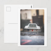 Parisien Taxi in de regen Briefkaart (Voorkant / Achterkant)