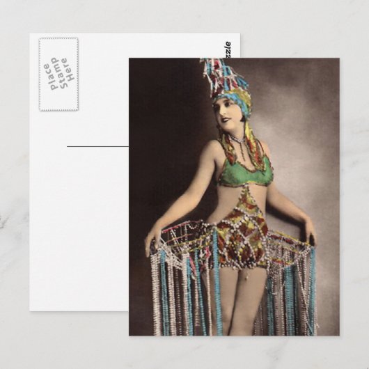 Parisienne Casino Dancer 2 Briefkaart (Voorkant / Achterkant)