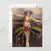 Parisienne Casino Dancer Briefkaart (Voorkant / Achterkant)