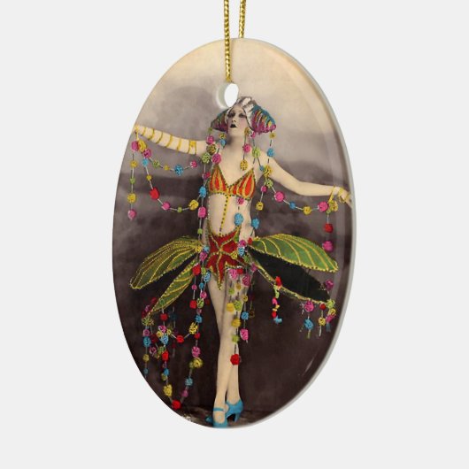 Parisienne Casino Dancer Keramisch Ornament (Links)