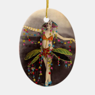 Parisienne Casino Dancer Keramisch Ornament