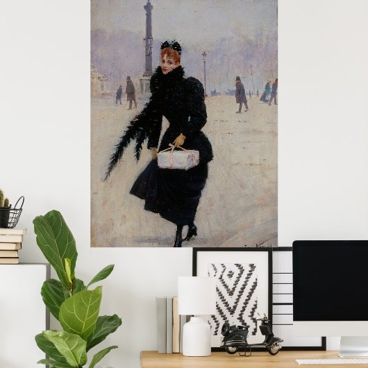 Parisienne Place de la Concorde Poster (Thuiskantoor)