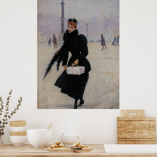 Parisienne Place de la Concorde Poster (Keuken)