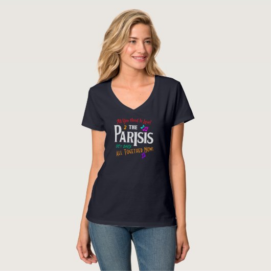 Parisis Get Back  V-hals T-shirt voor vrouwen (Voorkant volledig)