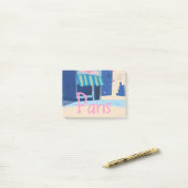 Parisstraat vintage cartoon post-it® notes (Op bureau)