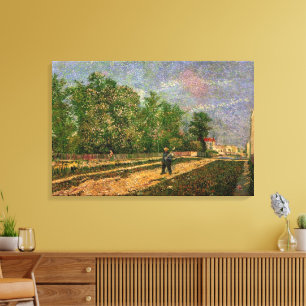 Parisweg met boer door Vincent van Gogh Canvas Afdruk