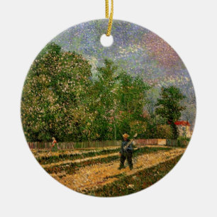 Parisweg met boer door Vincent van Gogh Keramisch Ornament