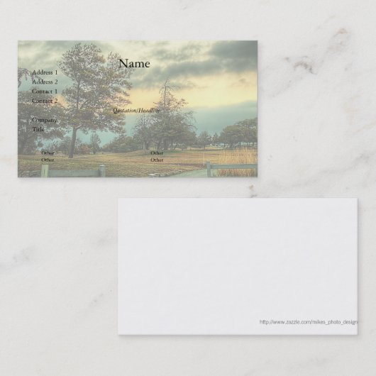 Park 2 Visitekaartje (Voorkant / Achterkant)