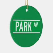 Park Av., New York Street Sign Keramisch Ornament (Rechts)