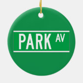 Park Av., New York Street Sign Keramisch Ornament (Achterkant)