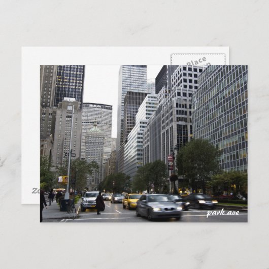 Park Ave briefkaart (Voorkant / Achterkant)