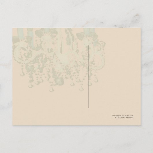 Park Avenue Chandelier ~ Briefkaart / Uitnodiging (Achterkant)
