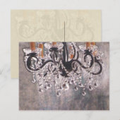 Park Avenue Chandelier ~ Briefkaart / Uitnodiging (Voorkant / Achterkant)