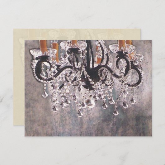 Park Avenue Chandelier ~ Briefkaart / Uitnodiging (Voorkant / Achterkant)