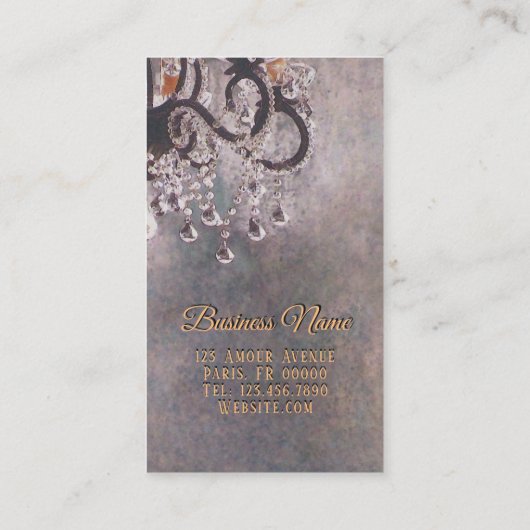 Park Avenue Chandelier PAPER & SIZE OPTIES - Visitekaartje (Achterkant)