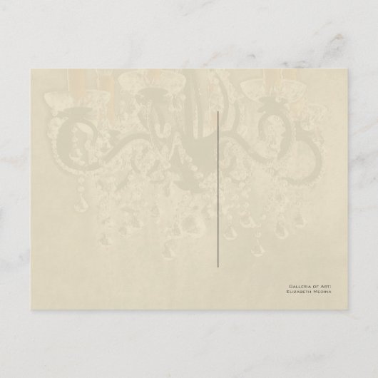 Park Avenue Kroonluchter ~ Ansichtkaart / Uitnodig Uitnodiging Briefkaart (Achterkant)