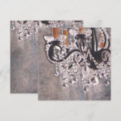 Park Avenue Kroonluchter ~ Uitnodiging/RSVP 5.25x5 Kaart (Voorkant / Achterkant)