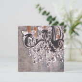 Park Avenue Kroonluchter ~ Uitnodiging/RSVP 5.25x5 Kaart (Staand voorkant)