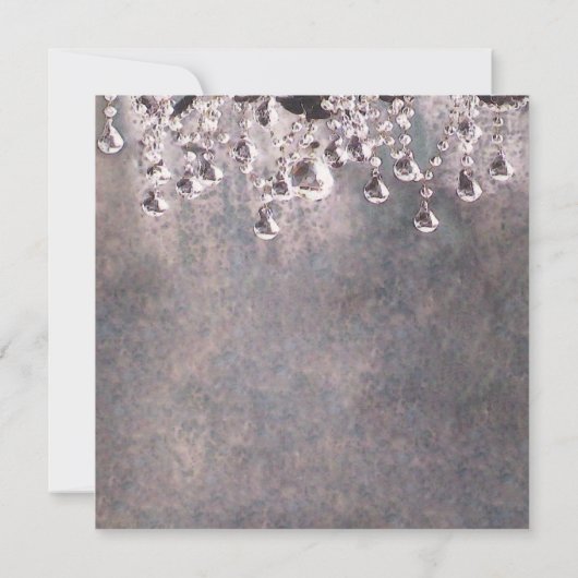 Park Avenue Kroonluchter ~ Uitnodiging/RSVP 5.25x5 Kaart (Achterkant)