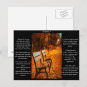 Park-banken met Psalms hoofdstuk 1 Briefkaart (Voorkant / Achterkant)