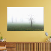 Park bedekt met dikke mist canvas afdruk (Insitu (Woonkamer))