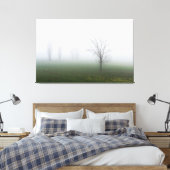 Park bedekt met dikke mist canvas afdruk (Insitu (Slaapkamer))