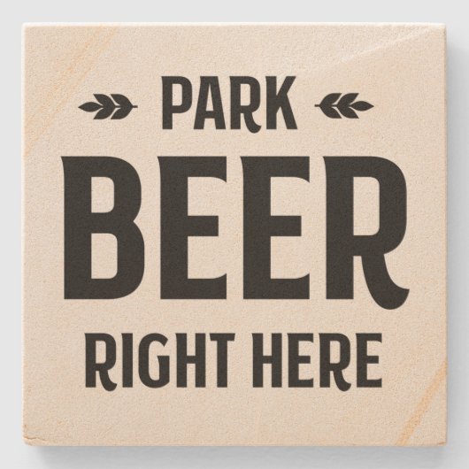 Park Beer direct hier - Steen Onderzetter (Voorkant)