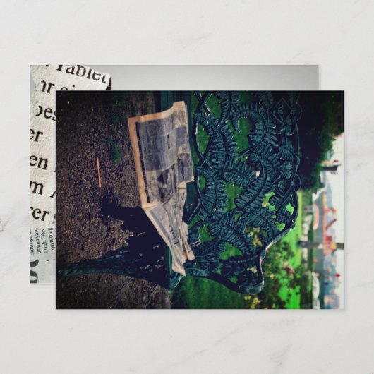 Park Bench Briefkaart (Voorkant / Achterkant)