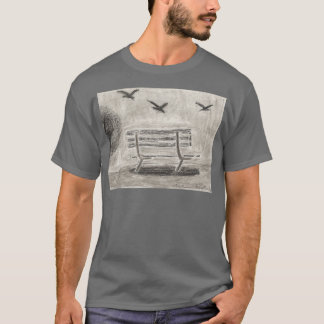 Park Bench-houtskool T-shirt