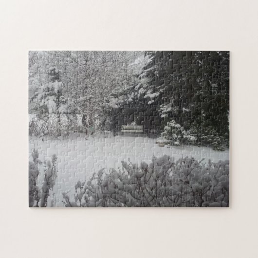 Park Bench in Fresh Snow Legpuzzel (Horizontaal)