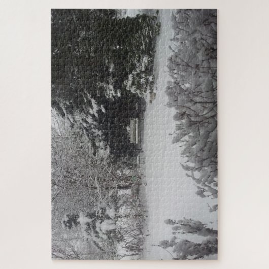 Park Bench in Fresh Snow Legpuzzel (Verticaal)