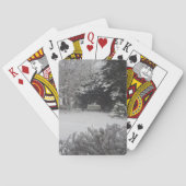 Park Bench in Fresh Snow Pokerkaarten (Achterkant)