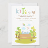 Park Bench Invitation Kaart (Voorkant)