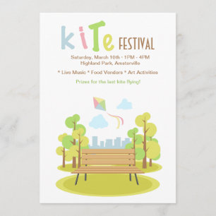 Park Bench Invitation Kaart