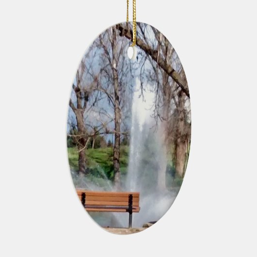 Park Bench Keramisch Ornament (Rechts)