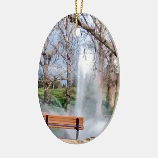 Park Bench Keramisch Ornament (Links)